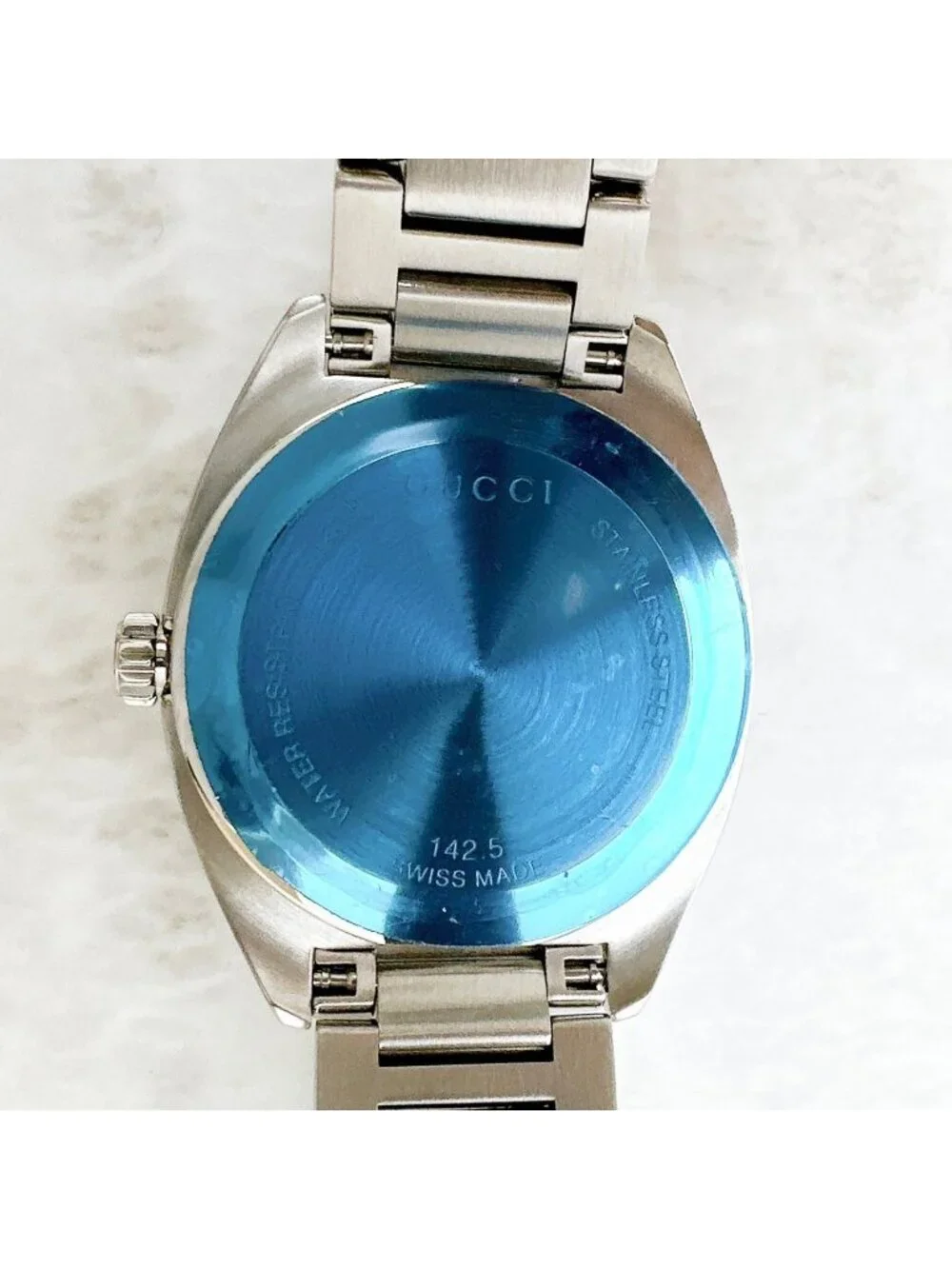 Gucci 142.5 Watch Diamond Quartz Stainless Steel 17